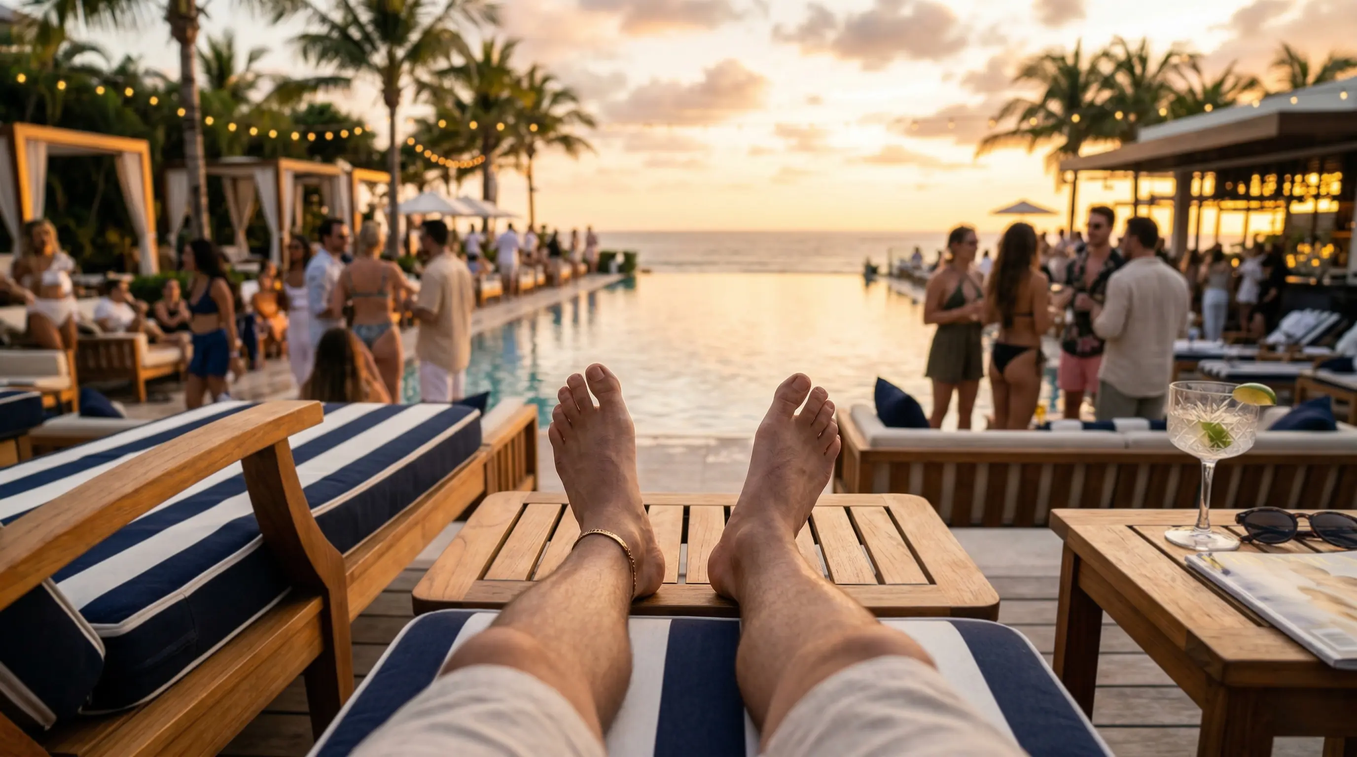 Barefoot couple holding hands walking on beach